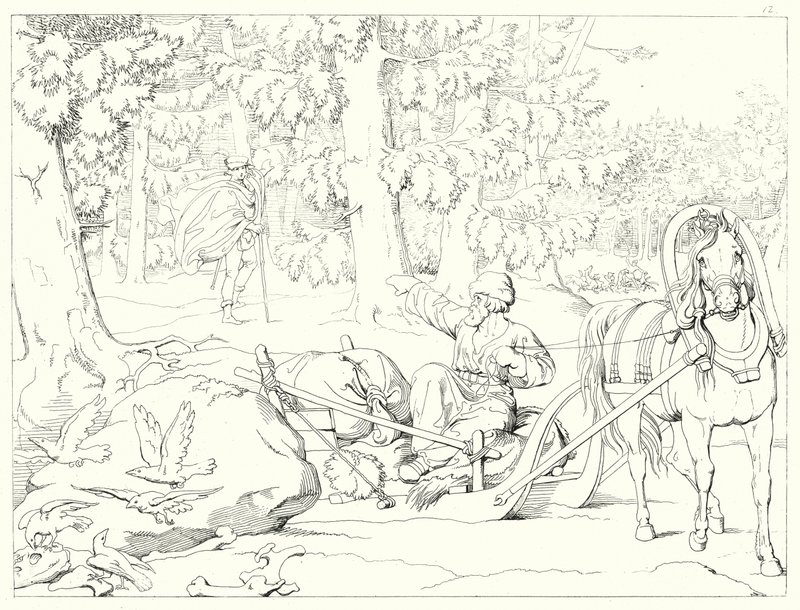Illusztráció Schiller Lied von der Glocke vagy A harang énekéhez (metszet) alkotó: Friedrich August Moritz Retzsch