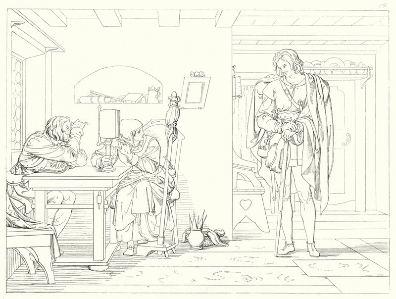 Illusztráció Schiller Lied von der Glocke vagy A harang énekéhez (metszet) alkotó: Friedrich August Moritz Retzsch