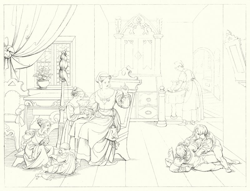 Illusztráció Schiller Lied von der Glocke vagy A harang énekéhez (metszet) alkotó: Friedrich August Moritz Retzsch