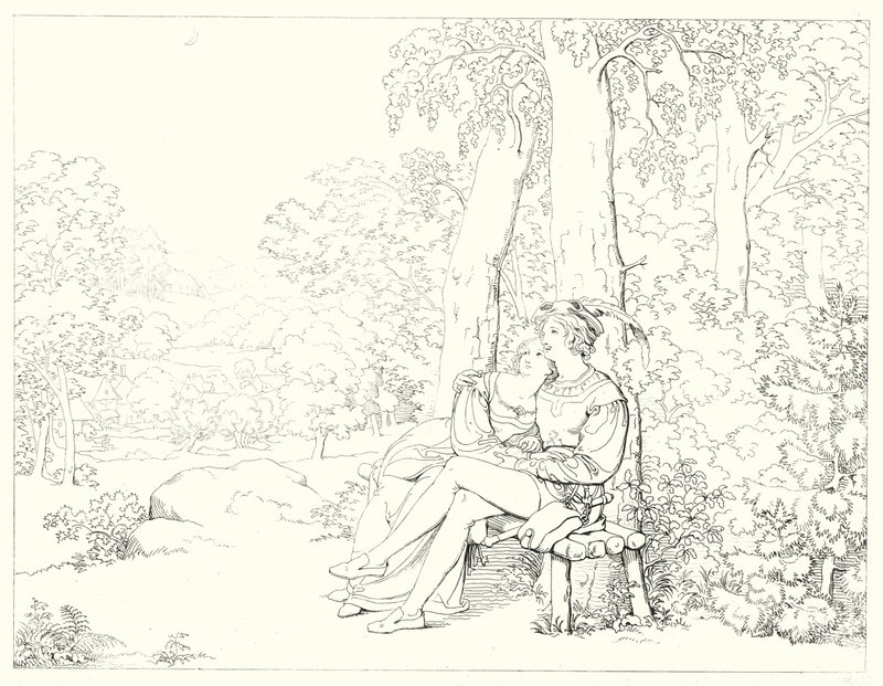 Illusztráció Schiller Lied von der Glocke vagy A harang énekéhez (metszet) alkotó: Friedrich August Moritz Retzsch