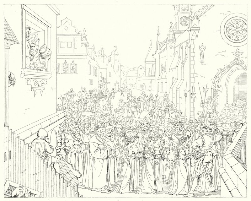 Illusztráció Schiller Lied von der Glocke vagy A harang énekéhez (metszet) alkotó: Friedrich August Moritz Retzsch