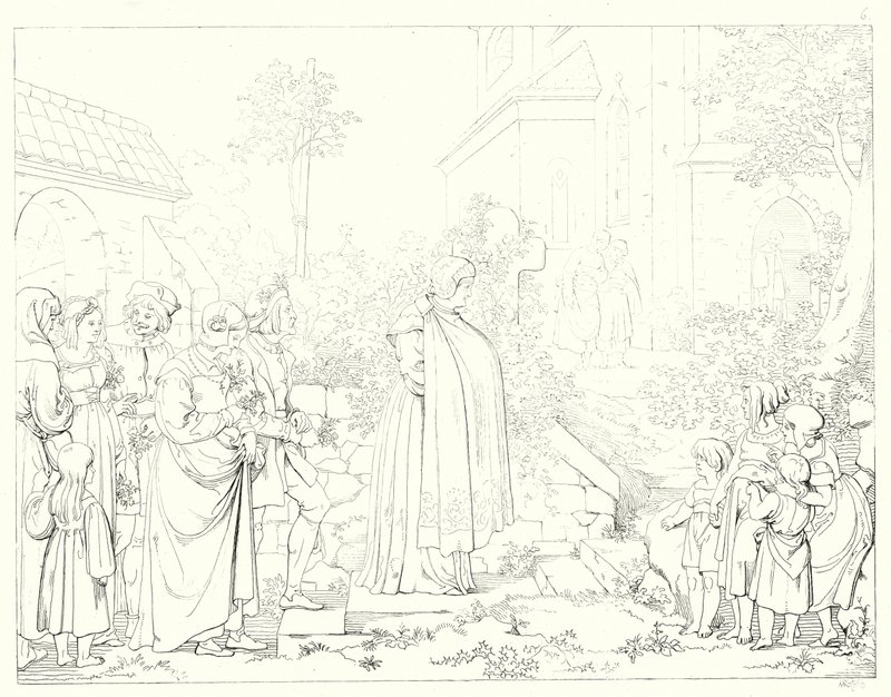 Illusztráció Schiller Lied von der Glocke vagy A harang énekéhez (metszet) alkotó: Friedrich August Moritz Retzsch