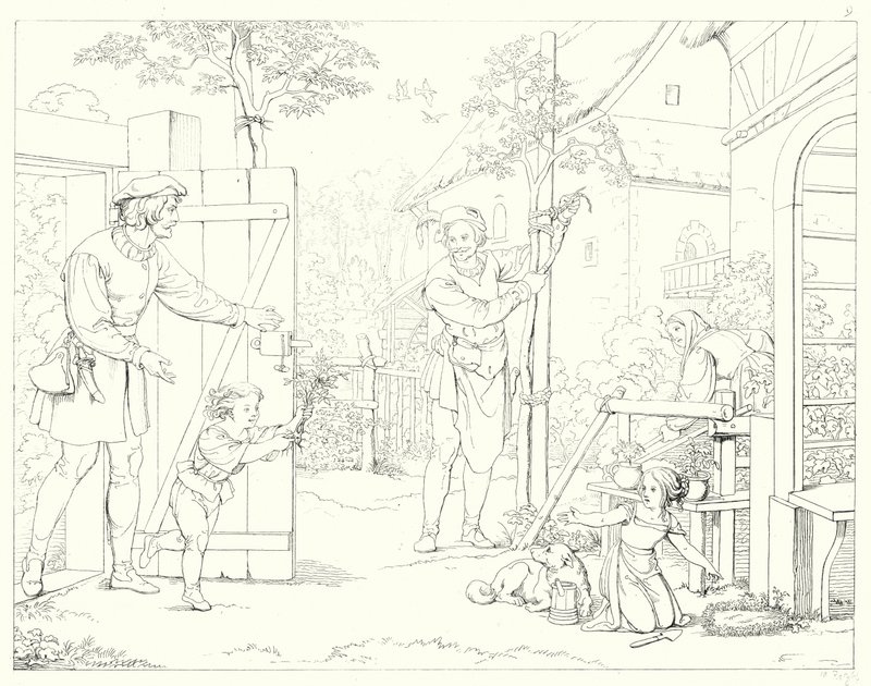 Illusztráció Schiller Lied von der Glocke vagy A harang énekéhez (metszet) alkotó: Friedrich August Moritz Retzsch
