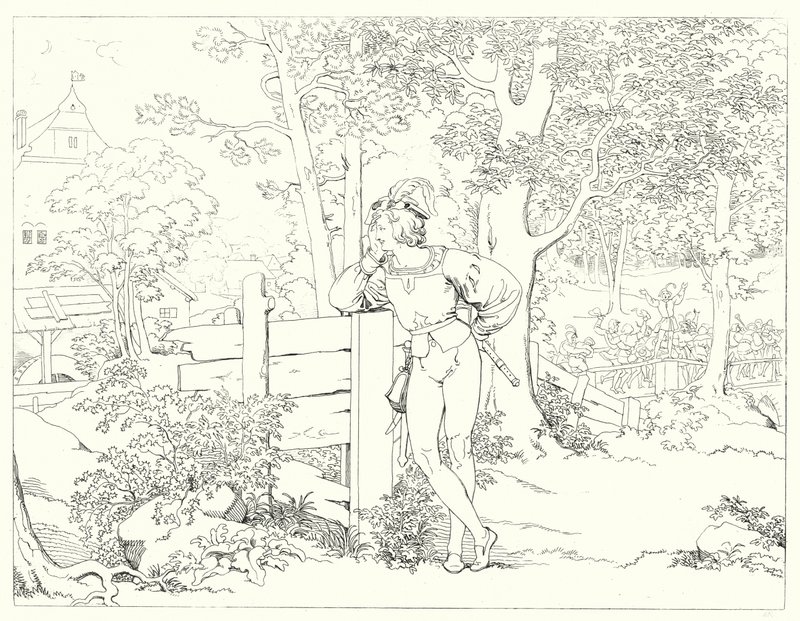 Illusztráció Schiller Lied von der Glocke vagy A harang énekéhez (metszet) alkotó: Friedrich August Moritz Retzsch