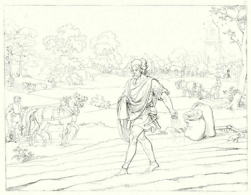 Illusztráció Schiller Lied von der Glocke vagy A harang énekéhez (metszet) alkotó: Friedrich August Moritz Retzsch