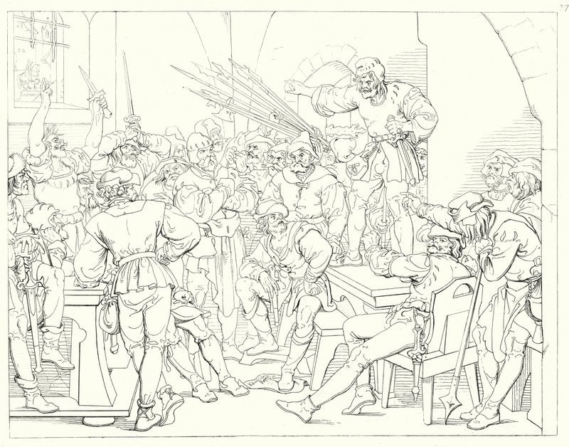 Illusztráció Schiller Lied von der Glocke vagy A harang énekéhez (metszet) alkotó: Friedrich August Moritz Retzsch