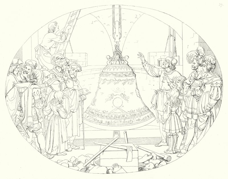 Illusztráció Schiller Lied von der Glocke vagy A harang énekéhez (metszet) alkotó: Friedrich August Moritz Retzsch