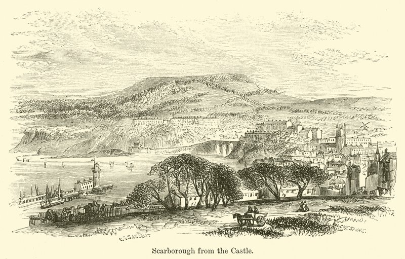 Scarborough a kastélyból alkotó: G. F. Sargent