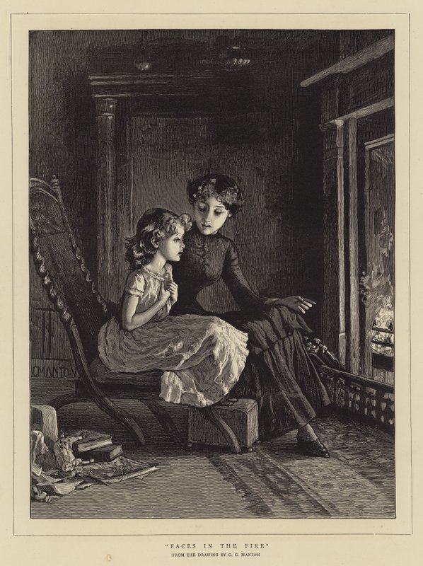 Arcok a tűzben alkotó: G. Grenville Manton