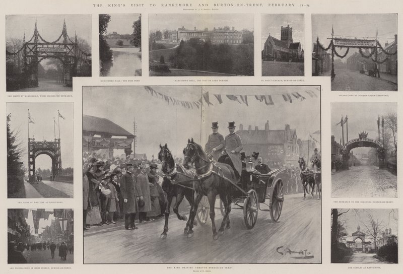 A király látogatása Rangemore-ban és Burton-on-Trentben, február 21-24 alkotó: G.S. Amato