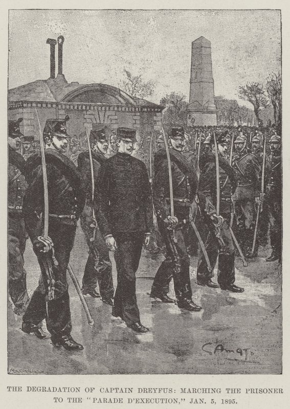 Dreyfus kapitány leépülése, a foglyot a Parade d