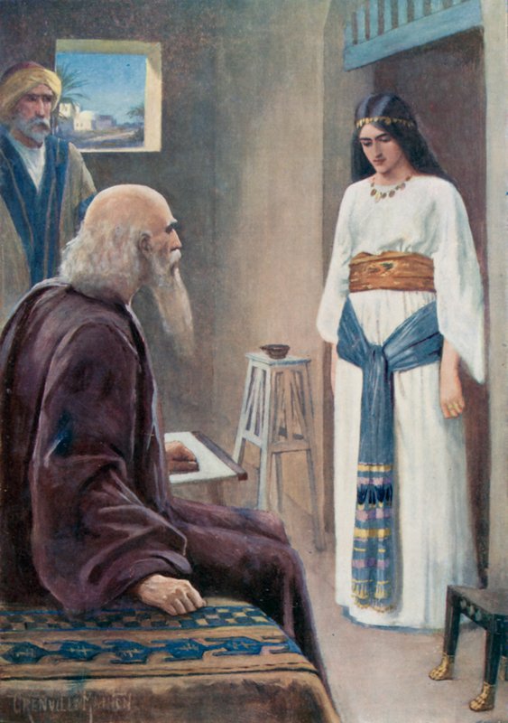 „Íme, vigyáztál ránk ezzel a sok gonddal” 2Királyok IV 13 (színes litho) alkotó: G. Grenville Manton