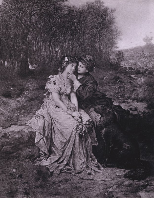 Jelenet Shakespeare Téli meséjéből (litho) alkotó: Gabriel Max