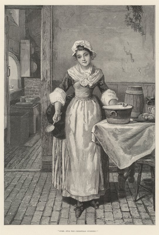 Gyertek, keverjétek meg a karácsonyi pudingot! alkotó: George Adolphus Storey