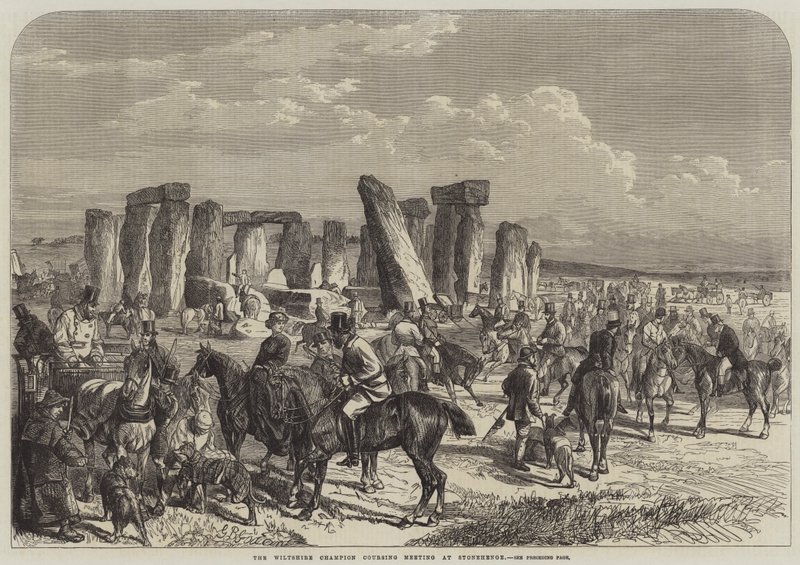 A Wiltshire Champion Coursing Találkozó Stonehenge-ben alkotó: George Bouverie Goddard