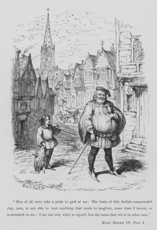 Sir John Falstaff alkotó: George Cruikshank