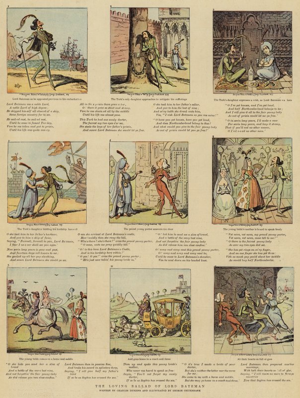 Lord Bateman szerelmes balladája alkotó: George Cruikshank