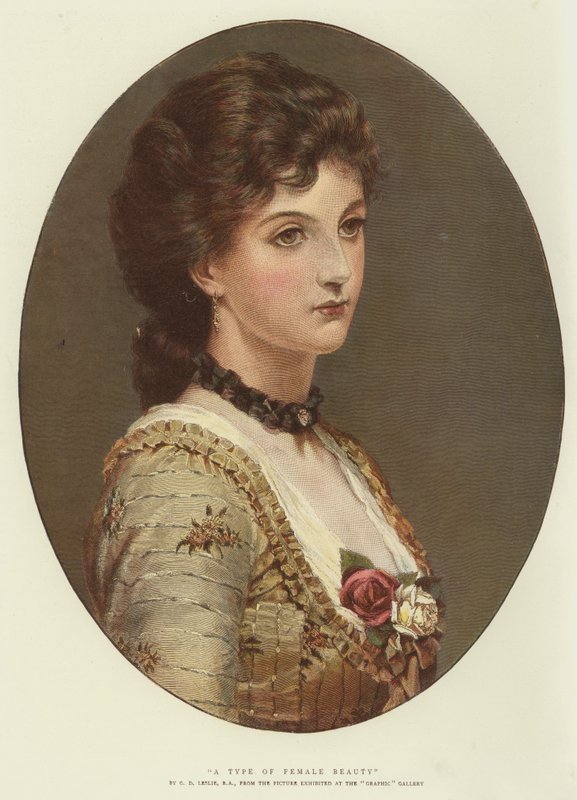 A női szépség egyik típusa (chromolitho) alkotó: George Dunlop Leslie