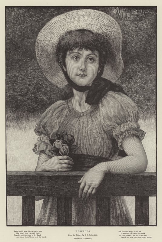 Rózsa bimbók alkotó: George Dunlop Leslie