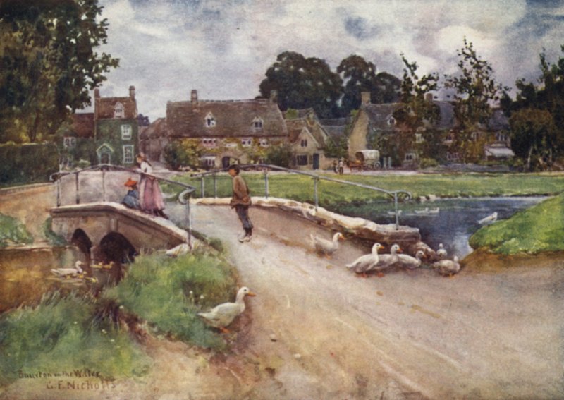Bourton a vízen alkotó: George Franck Nicholls