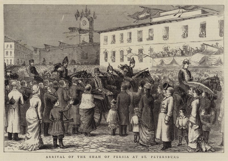A perzsa sah megérkezése Szentpétervárra alkotó: George Goodwin Kilburne