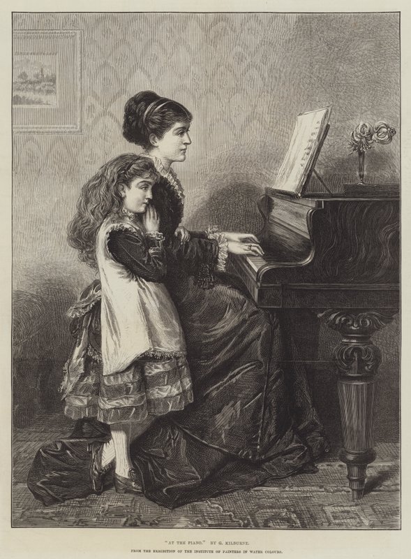 A zongoránál alkotó: George Goodwin Kilburne