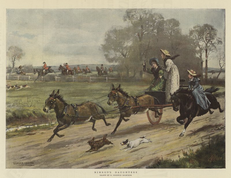 Nimród lányai (chromolitho) alkotó: George Goodwin Kilburne