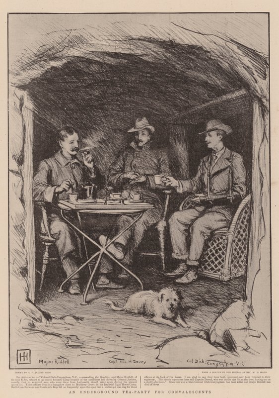 Underground Tea-Party lábadozóknak alkotó: George Percy Jacomb Hood