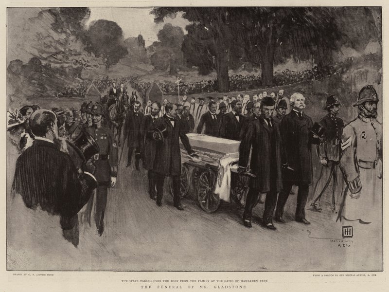 Gladstone úr temetése alkotó: George Percy Jacomb Hood