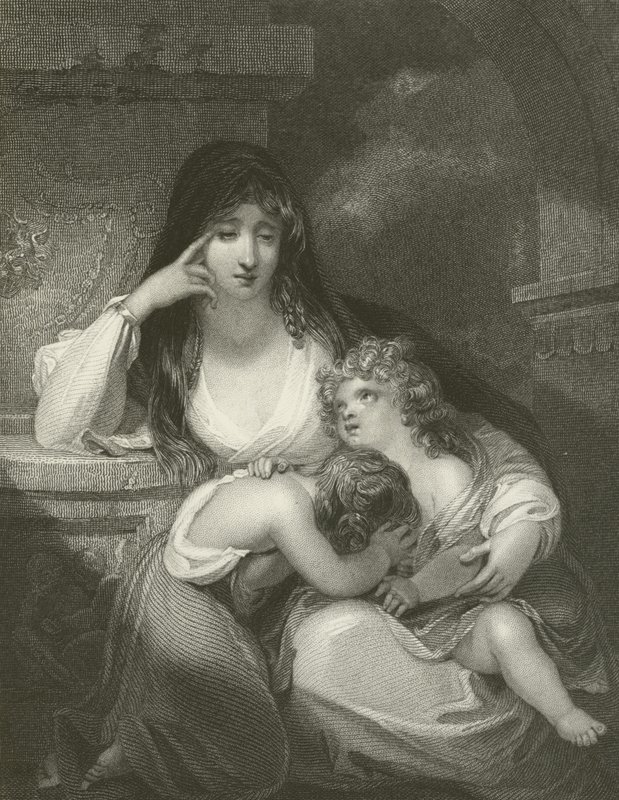Lady Pamela Fitzgerald, Lord Edward Fitzgerald özvegye és gyermekei alkotó: George Romney