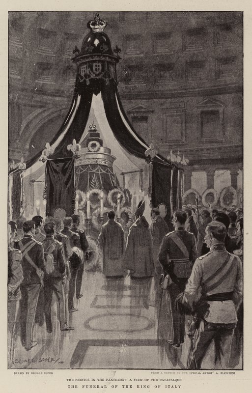 Az olasz király temetése alkotó: George Soper
