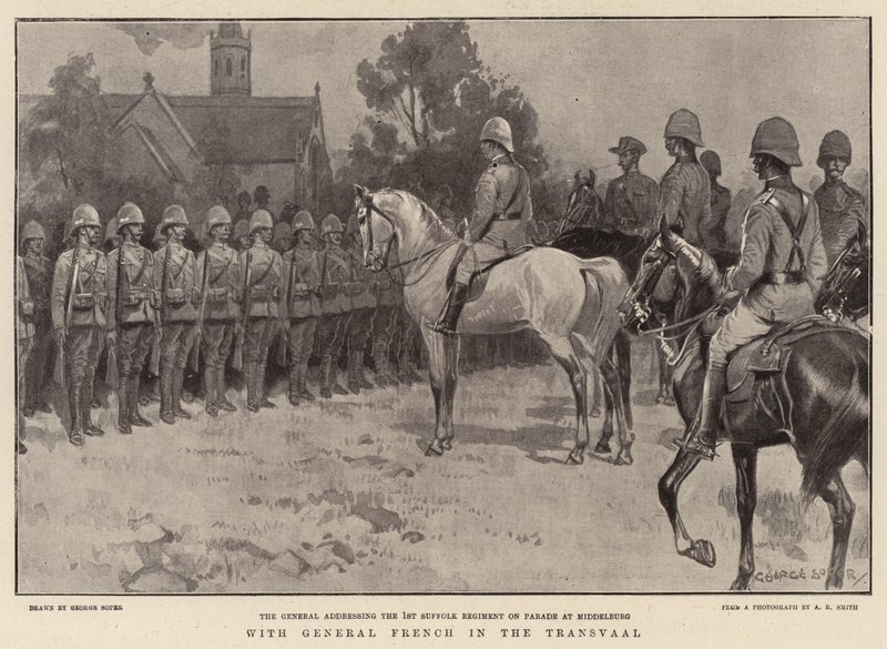 French tábornokkal a Transvaalban alkotó: George Soper