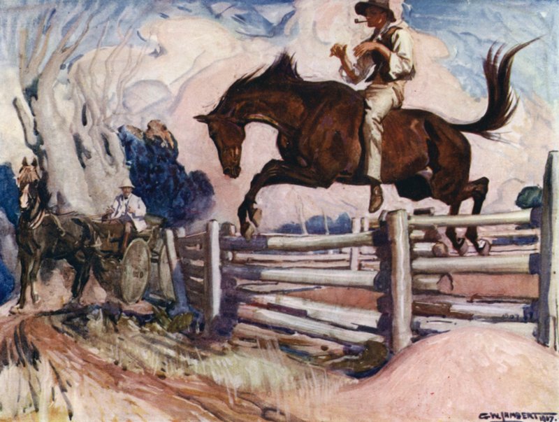 Illusztráció a Romance of Empire, Ausztrália számára alkotó: George Washington Lambert