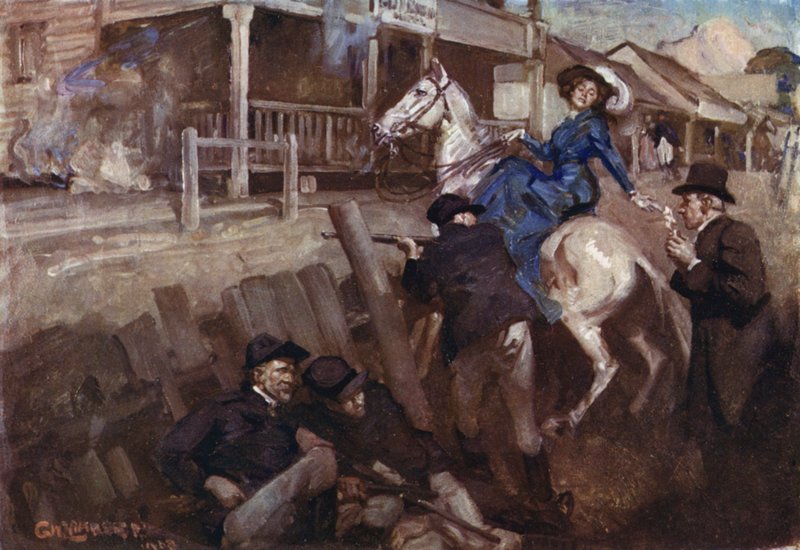 Illusztráció a Romance of Empire, Ausztrália számára alkotó: George Washington Lambert