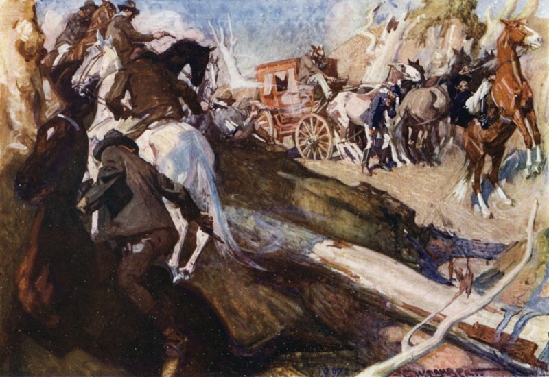 Illusztráció a Romance of Empire, Ausztrália számára alkotó: George Washington Lambert