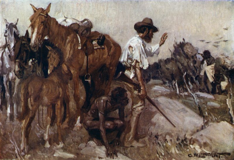 Illusztráció a Romance of Empire, Ausztrália számára alkotó: George Washington Lambert
