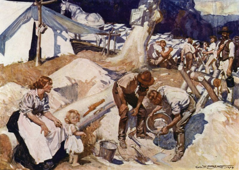 Illusztráció a Romance of Empire, Ausztrália számára alkotó: George Washington Lambert