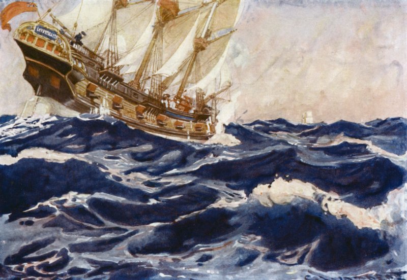 Illusztráció a Romance of Empire, Ausztrália számára alkotó: George Washington Lambert