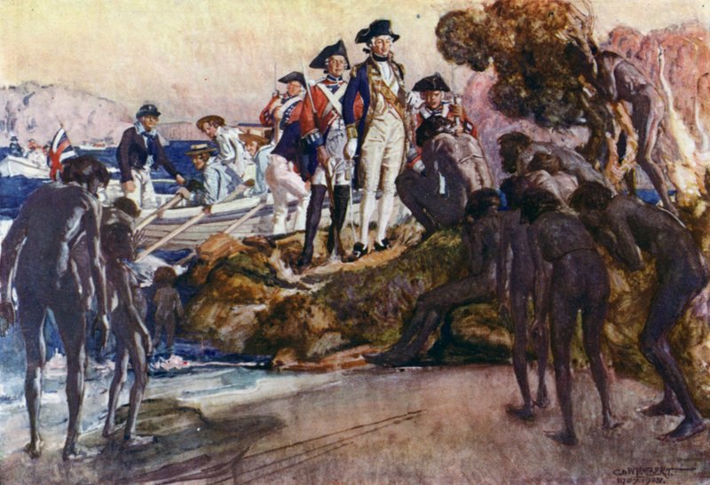 Illusztráció a Romance of Empire, Ausztrália számára alkotó: George Washington Lambert
