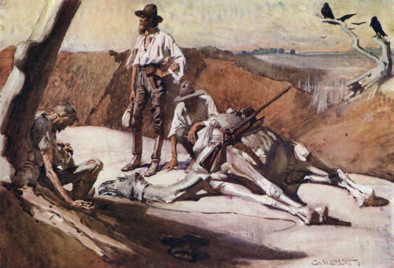 Illusztráció a Romance of Empire, Ausztrália számára alkotó: George Washington Lambert