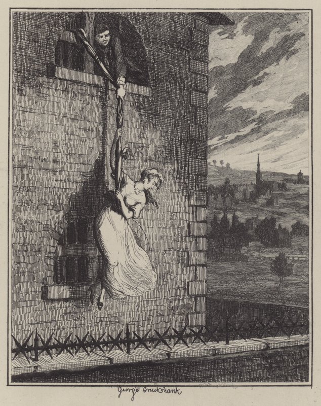 Illusztráció Jack Sheppardhoz (metszet) alkotó: George (after) Cruikshank