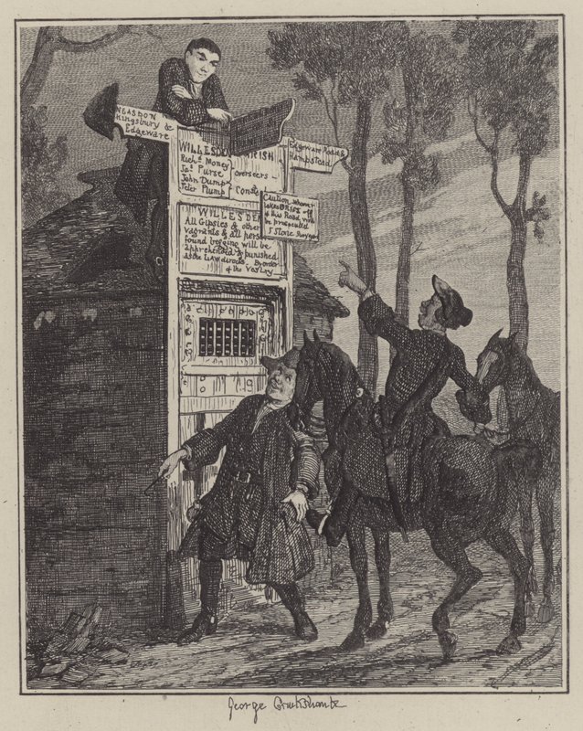Illusztráció Jack Sheppardhoz (metszet) alkotó: George (after) Cruikshank