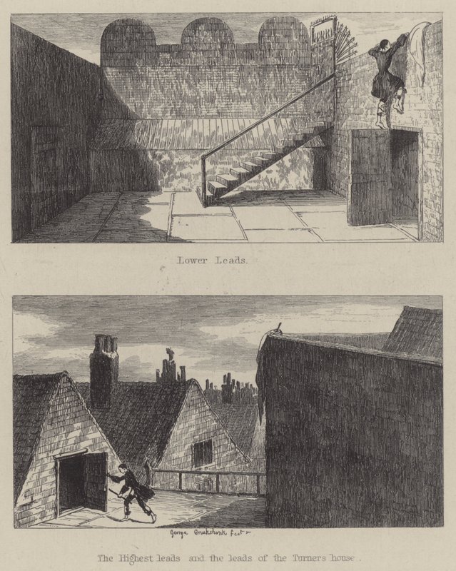 Illusztráció Jack Sheppardhoz (metszet) alkotó: George (after) Cruikshank
