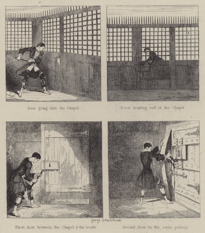 Illusztráció Jack Sheppardhoz (metszet) alkotó: George (after) Cruikshank