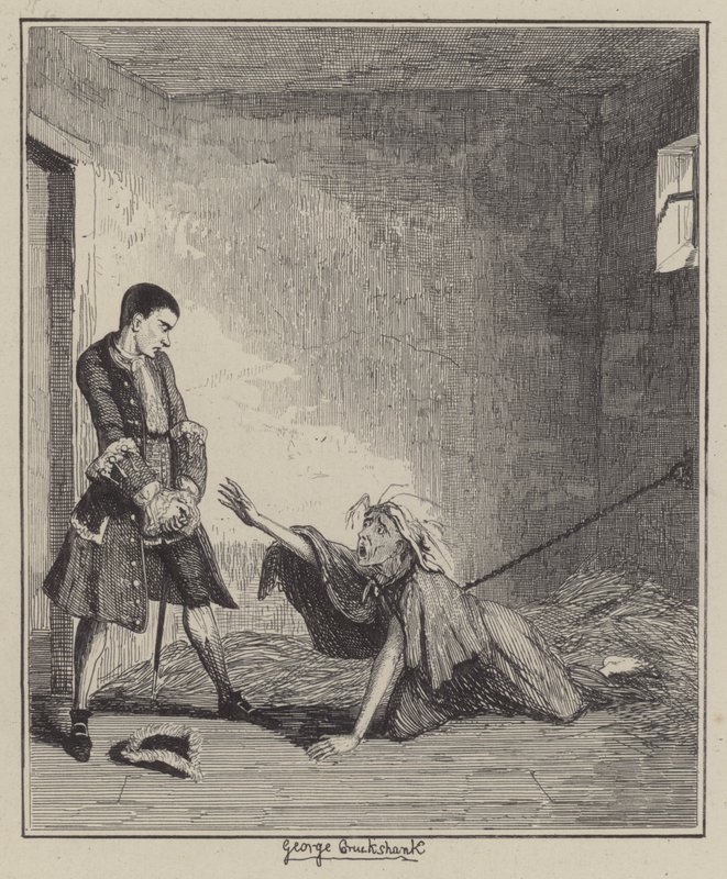 Illusztráció Jack Sheppardhoz (metszet) alkotó: George (after) Cruikshank