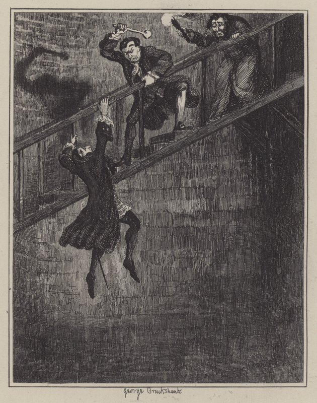 Illusztráció Jack Sheppardhoz (metszet) alkotó: George (after) Cruikshank