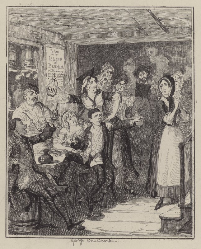 Illusztráció Jack Sheppardhoz (metszet) alkotó: George (after) Cruikshank