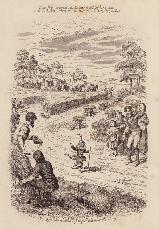 Csizmás kandúr (metszet) alkotó: George (after) Cruikshank
