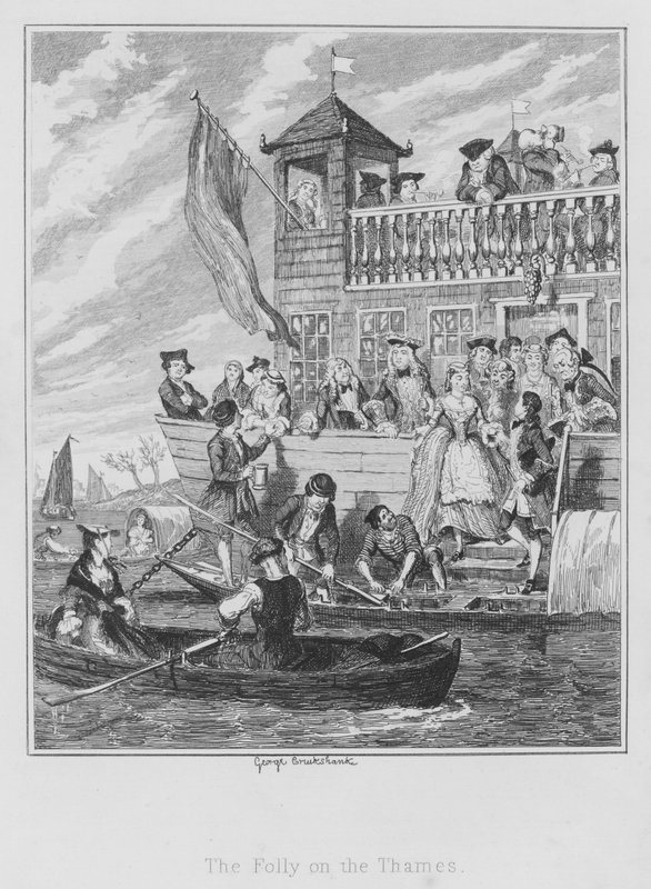The Folly on the Thames (metszet) alkotó: George (after) Cruikshank