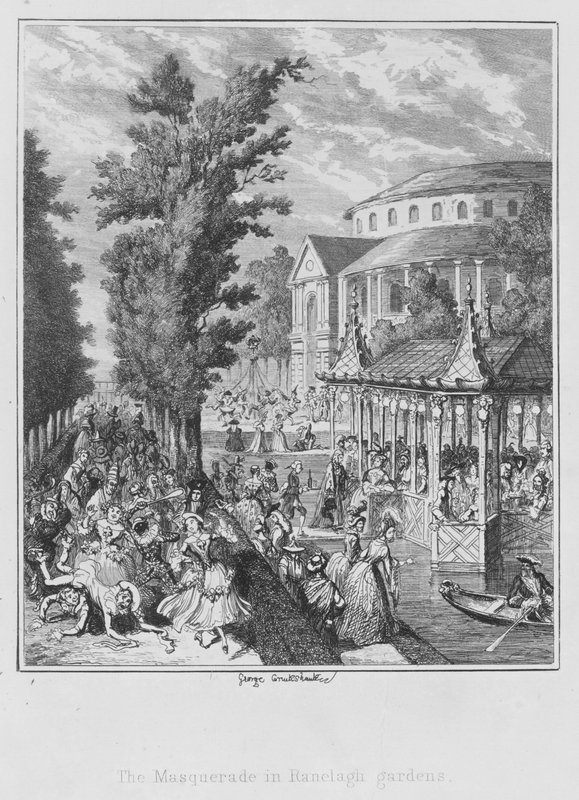 Masquerade in Ranelagh Gardens (metszet) alkotó: George (after) Cruikshank